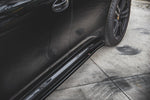 Maxton Parts - Seitenschweller Ansatz (Paar) V.2 passend für Porsche Panamera Turbo 970 FL schwarz Hochglanz