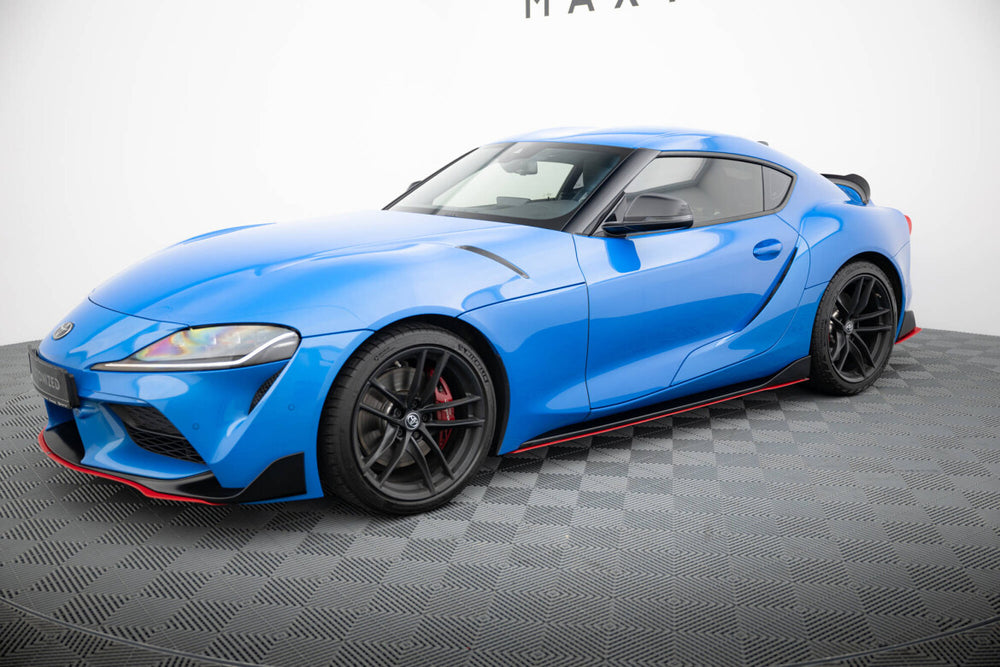 Maxton Parts - Seitenschweller Ansatz (Paar) V.2 passend für Toyota Supra Mk5 schwarz Hochglanz