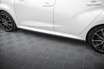 Maxton Parts - Seitenschweller Ansatz (Paar) V.2 passend für Toyota Yaris Mk4 schwarz Hochglanz
