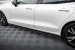 Maxton Parts - Seitenschweller Ansatz (Paar) V.2 passend für Volvo S60/V60 R-Design Mk3 schwarz Hochglanz