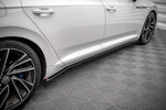 Maxton Parts - Seitenschweller Ansatz (Paar) V.2 passend für VW Arteon R / R-Line Limousine / Shooting Brake Mk1 FL schwarz matt
