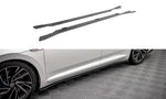 Maxton Parts - Seitenschweller Ansatz (Paar) V.2 passend für VW Arteon R / R-Line Limousine / Shooting Brake Mk1 FL schwarz matt