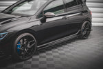 Maxton Parts - Seitenschweller Ansatz (Paar) V.2 passend für VW Golf R Hatchback Mk8 FL schwarz Hochglanz
