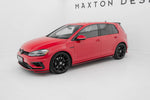 Maxton Parts - Seitenschweller Ansatz (Paar) V.2 passend für VW Golf R / R-Line Mk7 FL rot Hochglanz