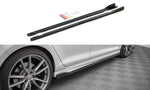 Maxton Parts - Seitenschweller Ansatz (Paar) V.2 passend für VW Golf R / R-Line Mk7 schwarz Hochglanz