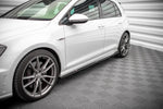 Maxton Parts - Seitenschweller Ansatz (Paar) V.2 passend für VW Golf R / R-Line Mk7 schwarz Hochglanz