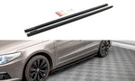 Maxton Parts - Seitenschweller Ansatz (Paar) V.2 passend für VW Passat CC schwarz Hochglanz