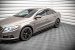 Maxton Parts - Seitenschweller Ansatz (Paar) V.2 passend für VW Passat CC schwarz Hochglanz