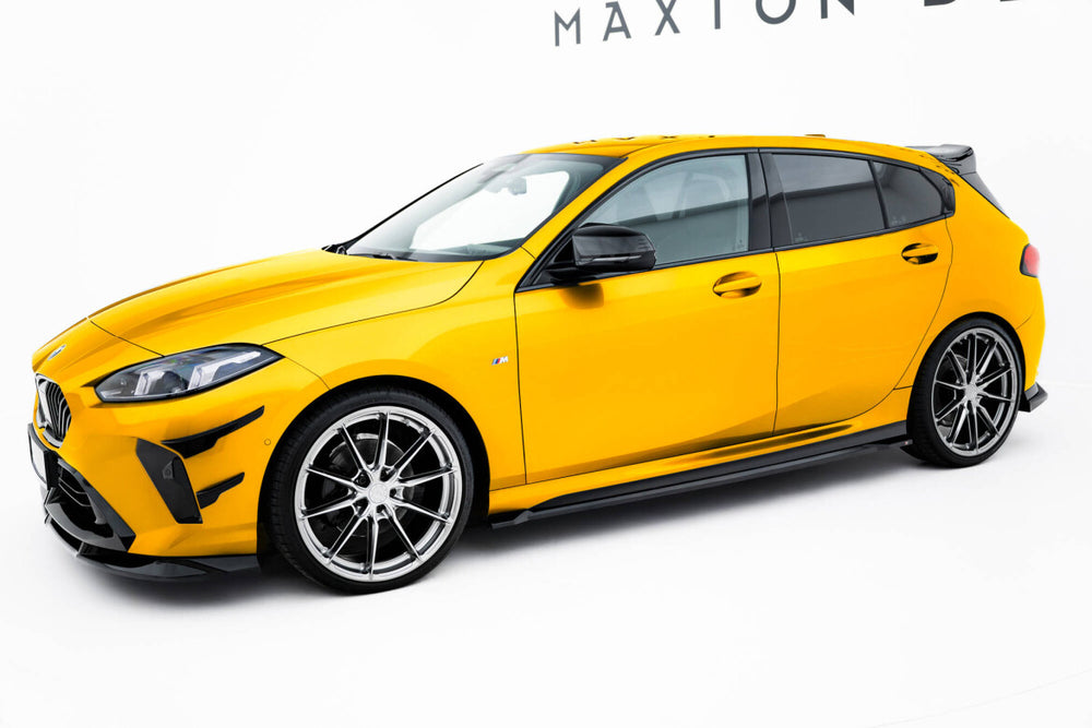 Maxton Parts - Seitenschweller Ansatz (Paar) V.3 passend für BMW 1er M-Paket F70 schwarz Hochglanz