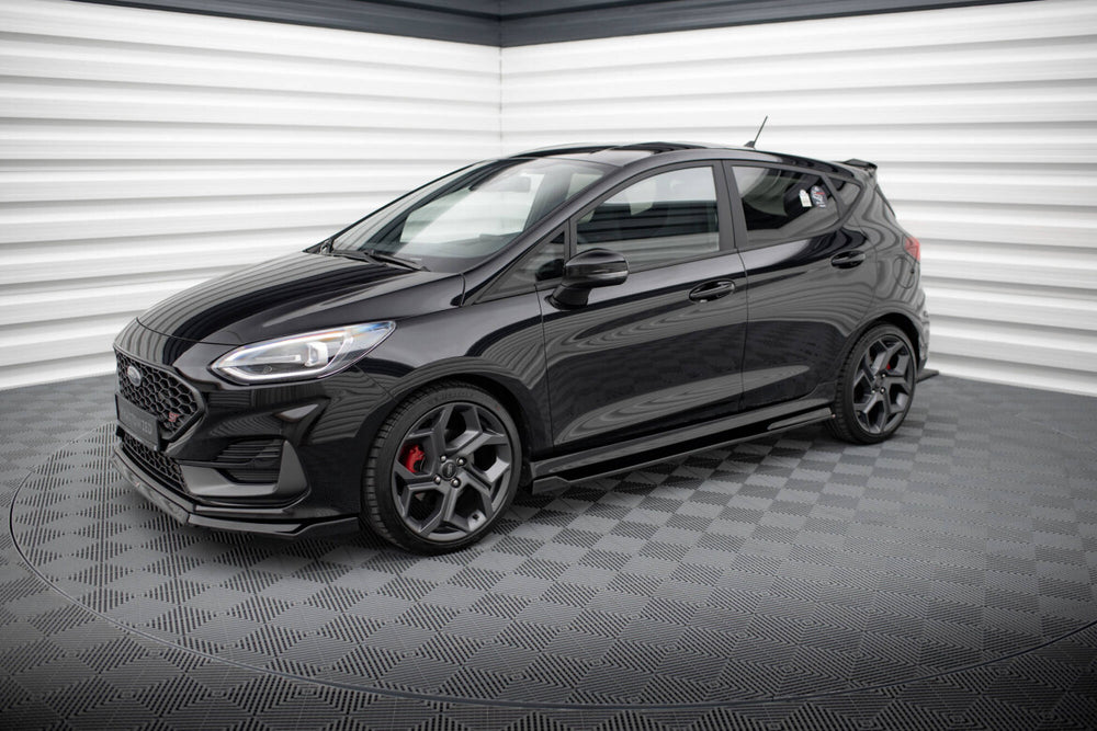 Maxton Parts - Seitenschweller Ansatz (Paar) V.3 passend für Ford Fiesta Mk8 ST / ST-Line schwarz Hochglanz