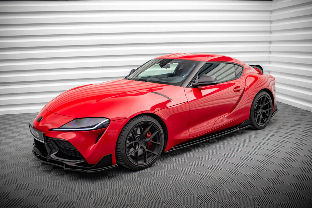 Maxton Parts - Seitenschweller Ansatz (Paar) V.3 passend für Toyota Supra Mk5 schwarz Hochglanz