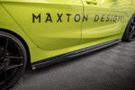 Maxton Parts - Seitenschweller Ansatz (Paar) V.4 passend für BMW 1er M-Paket/ M135i / 128ti F40 schwarz Hochglanz