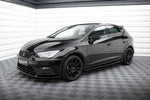 Maxton Parts - Seitenschweller Ansatz (Paar) V.4 passend für Seat Leon CUPRA / FR Mk3 FL schwarz Hochglanz