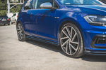 Maxton Parts - Seitenschweller Ansatz (Paar) V.4 passend für VW Golf 7 R/ R-Line FL Carbon Look