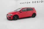 Maxton Parts - Seitenschweller Ansatz (Paar) V.4 passend für VW Golf R / R-Line Mk7 FL schwarz Hochglanz