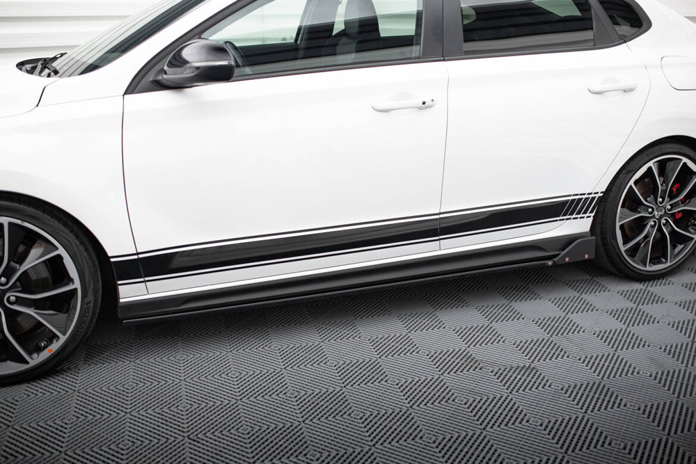 Maxton Parts - Seitenschweller Ansatz (Paar) V.5 + Flaps passend für Hyundai I30 N / N-Line Hatchback / Fastback Mk3 / Mk3 FL
