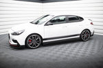 Maxton Parts - Seitenschweller Ansatz (Paar) V.5 passend für Hyundai I30 N / N-Line Hatchback / Fastback Mk3 / Mk3 FL schwarz Hochglanz