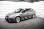 Maxton Parts - Seitenschweller Ansatz (Paar) V.5 passend für Seat Leon CUPRA / FR / Standard Mk3 / Mk3 FL schwarz Hochglanz