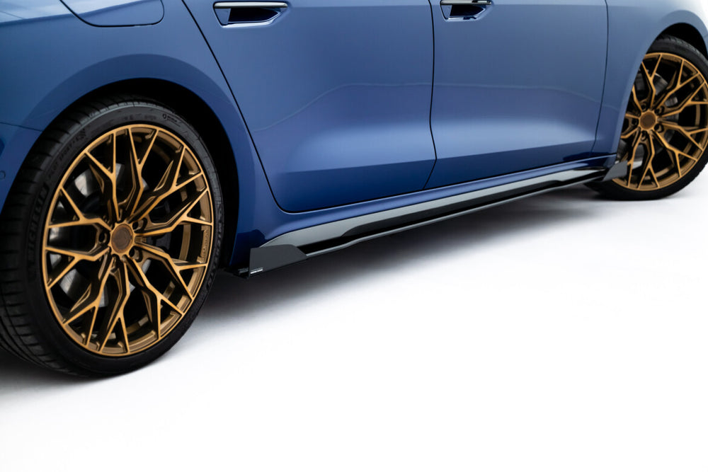 Maxton Parts - Seitenschweller Flaps passend für Audi A5 S-Line / S5 Limousine / Avant B10 schwarz Hochglanz