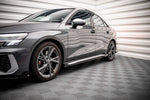 Maxton Parts - Seitenschweller Flaps passend für Audi S3 / A3 S-Line 8Y / 8Y FL schwarz Hochglanz