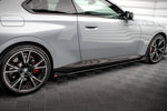 Maxton Parts - Seitenschweller Flaps passend für BMW 2 Coupe M-Paket / M240i G42 schwarz Hochglanz