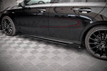Maxton Parts - Seitenschweller Flaps passend für Mercedes A35 AMG / AMG-Line Aero Pack W177 schwarz Hochglanz