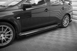 Maxton Parts - Seitenschweller Flaps passend für Mitsubishi Lancer EVO X schwarz Hochglanz