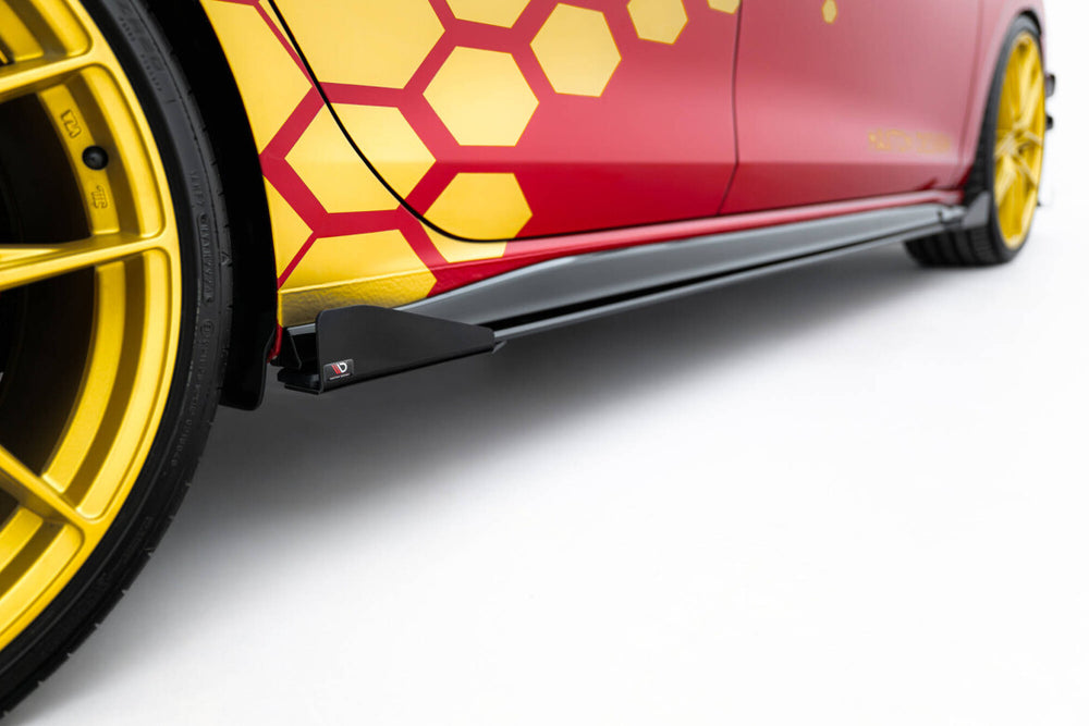 Maxton Parts - Seitenschweller Flaps passend für VW Golf GTI Clubsport Mk8 FL schwarz Hochglanz