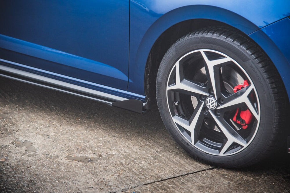 Maxton Parts - Seitenschweller Flaps passend für VW Polo GTI Mk6 schwarz Hochglanz
