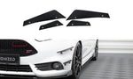 Maxton Parts - Stoßstangen Flaps Wings vorne Canards passend für Ford Fiesta 7 ST Mk7 FL schwarz matt