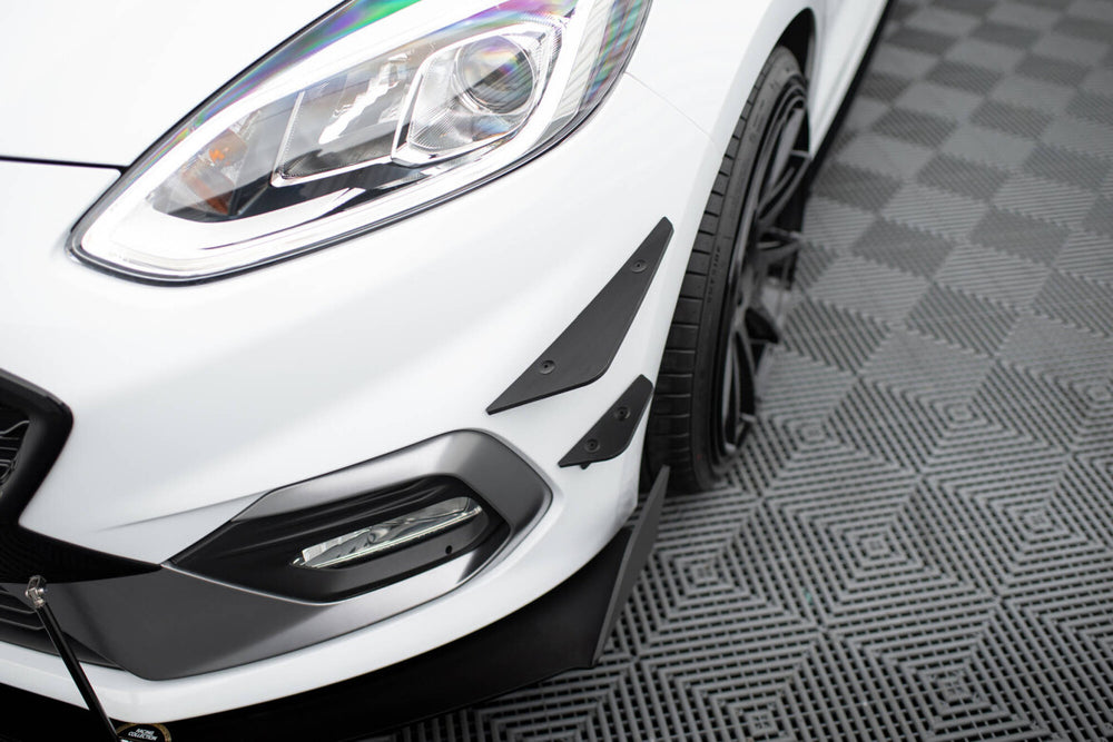Maxton Parts - Stoßstangen Flaps Wings vorne Canards passend für Ford Fiesta Mk8 ST/ ST-Line schwarz matt