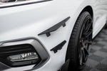 Maxton Parts - Stoßstangen Flaps Wings vorne Canards passend für Ford Fiesta Mk8 ST/ ST-Line schwarz matt