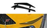 Maxton Parts - Stoßstangen Flaps Wings vorne Canards passend für Ford Focus ST Mk3 schwarz matt