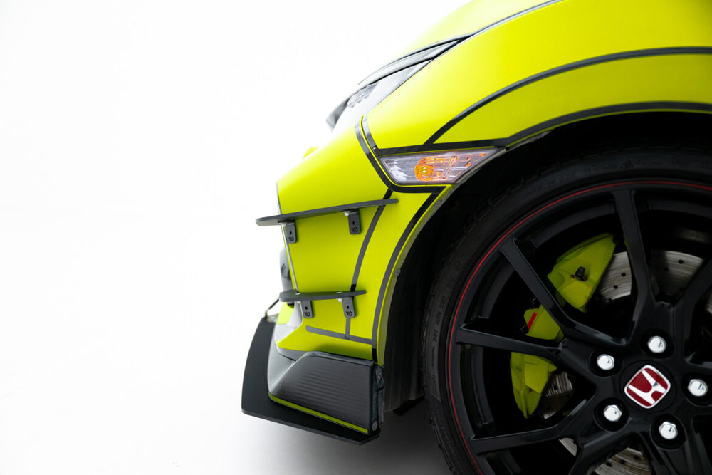 Maxton Parts - Stoßstangen Flaps Wings vorne Canards passend für Honda Civic Type-R Mk10 / Mk10 FL schwarz matt