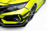 Maxton Parts - Stoßstangen Flaps Wings vorne Canards passend für Honda Civic Type-R Mk10 / Mk10 FL schwarz matt