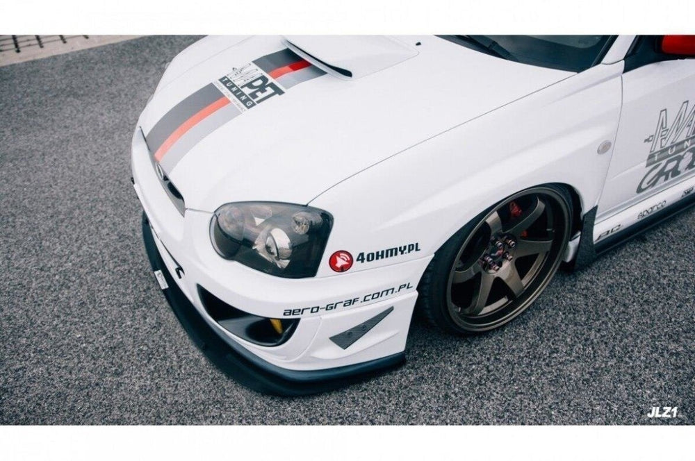 Maxton Parts - Stoßstangen Flaps Wings vorne Canards passend für Subaru Impreza WRX STI (BLOBEYE) schwarz matt