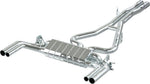 Audi TT RS 8S - Abgasanlage mit Elektroklappen und runden Aluminium Endrohren (rot, silber, schwarz)* und Carbonblenden (Ø95).