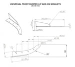 Maxton Parts - UNIVERSAL Frontansatz WINGLETS schwarz matt