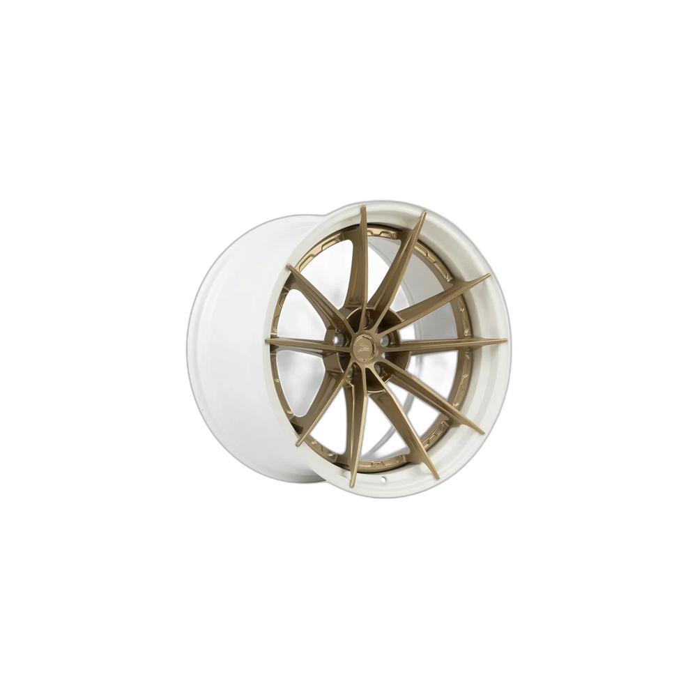 Z-Performance ZP.MODULAR 1 | SUPER DEEP CONCAVE 9.5x20 ET22 - Champagne Nuggets Center - Pure White Lip